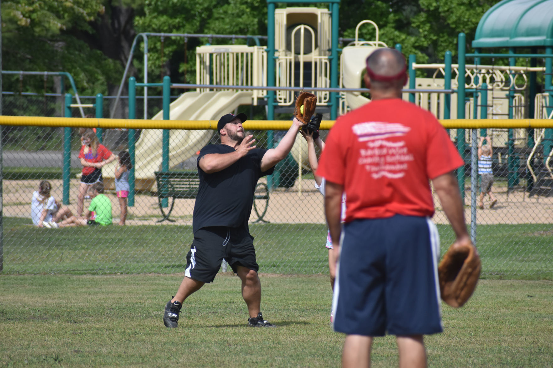 Catch in the outfield